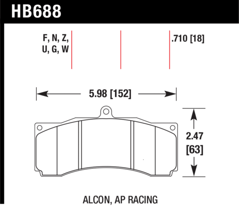 Hawk Brake Pad - Performance Ceramic - HB688Z.710