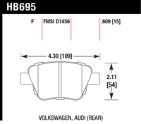 Hawk Brake Pad - HPS 5.0 - HB695B.609