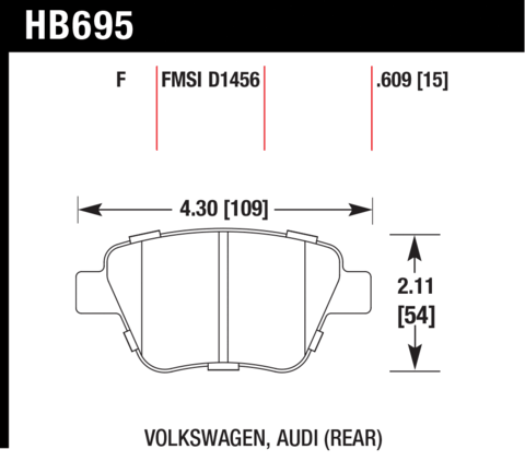 Hawk Brake Pad - HPS - HB695F.609