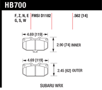 Hawk Brake Pad - ER-1 - HB700D.562