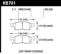 Hawk Brake Pad - HPS - HB701F.723