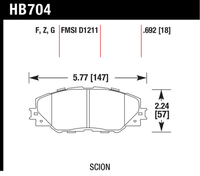Hawk Brake Pad - Performance Ceramic - HB704Z.692