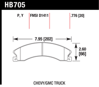 Hawk Brake Pad - Super Duty - HB705P.776