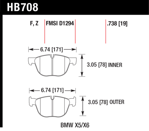 Hawk Brake Pad - Performance Ceramic - HB708Z.738