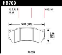 Hawk Brake Pad - HPS - HB709F.630