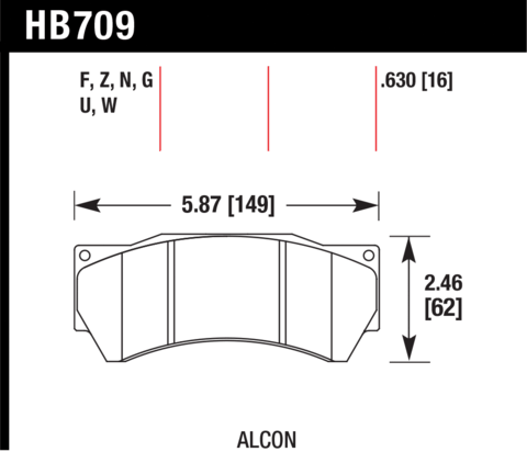 Hawk Brake Pad - DTC-70 (16 mm) - HB709U.630