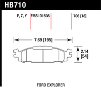 Hawk Brake Pad - LTS - HB710Y.706