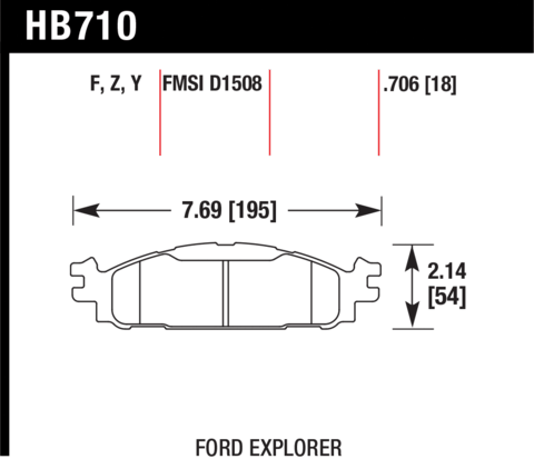 Hawk Brake Pad - Performance Ceramic - HB710Z.706