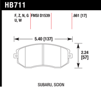 Hawk Brake Pad - HPS 5.0 - HB711B.661