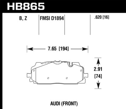 Hawk Brake Pad - Performance Ceramic - HB865Z.620