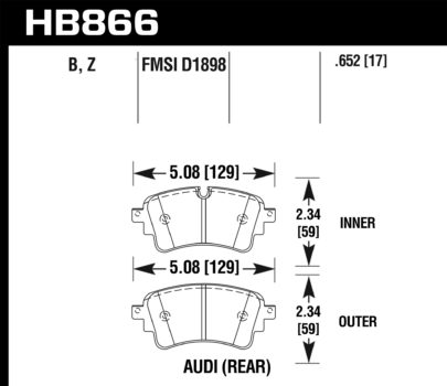 Hawk Brake Pad - HPS 5.0 - HB866B.652