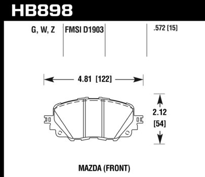 Hawk Brake Pad - DTC-60 - HB898G.572