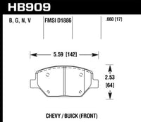 Hawk Brake Pad - HPS 5.0 - HB909B.660