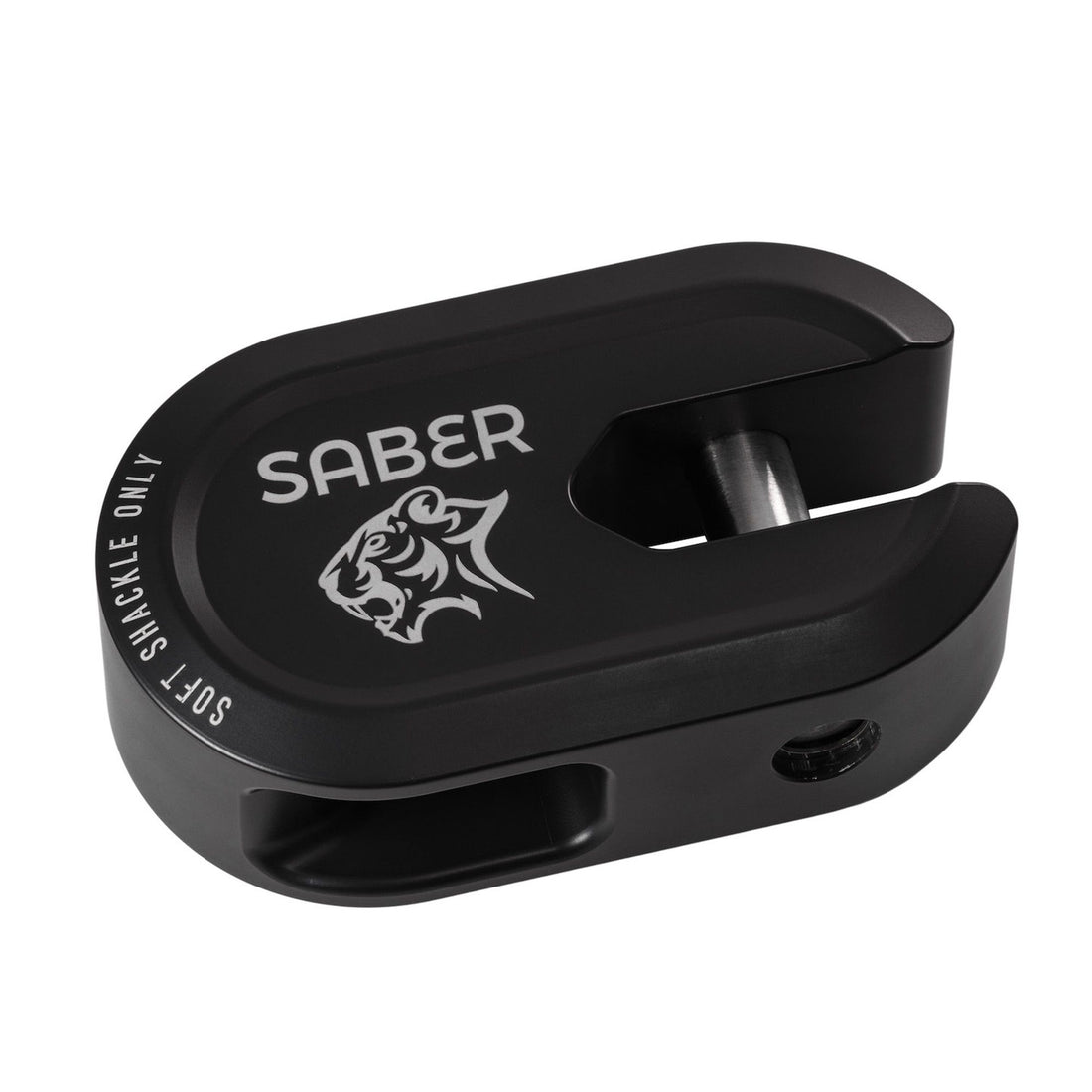 Saber 7075 Alloy Winch Shackle Short - Cerakote Black - SBR-AWSSCBLK