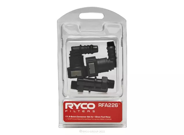 Fuel Water Separator, 11.8 Quick Connector Set - Twin Pack - RFA226