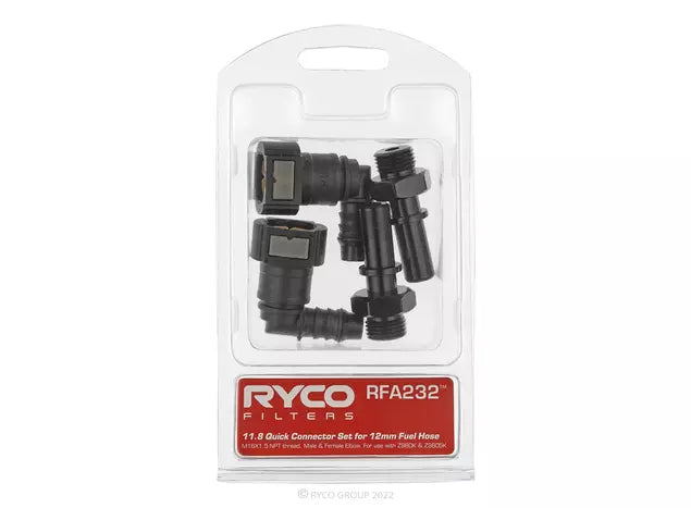 Fuel Water Separator, Accessory 11.8 Quick Connector Set M16 Twin Pack - For fuel injection hose - RFA232