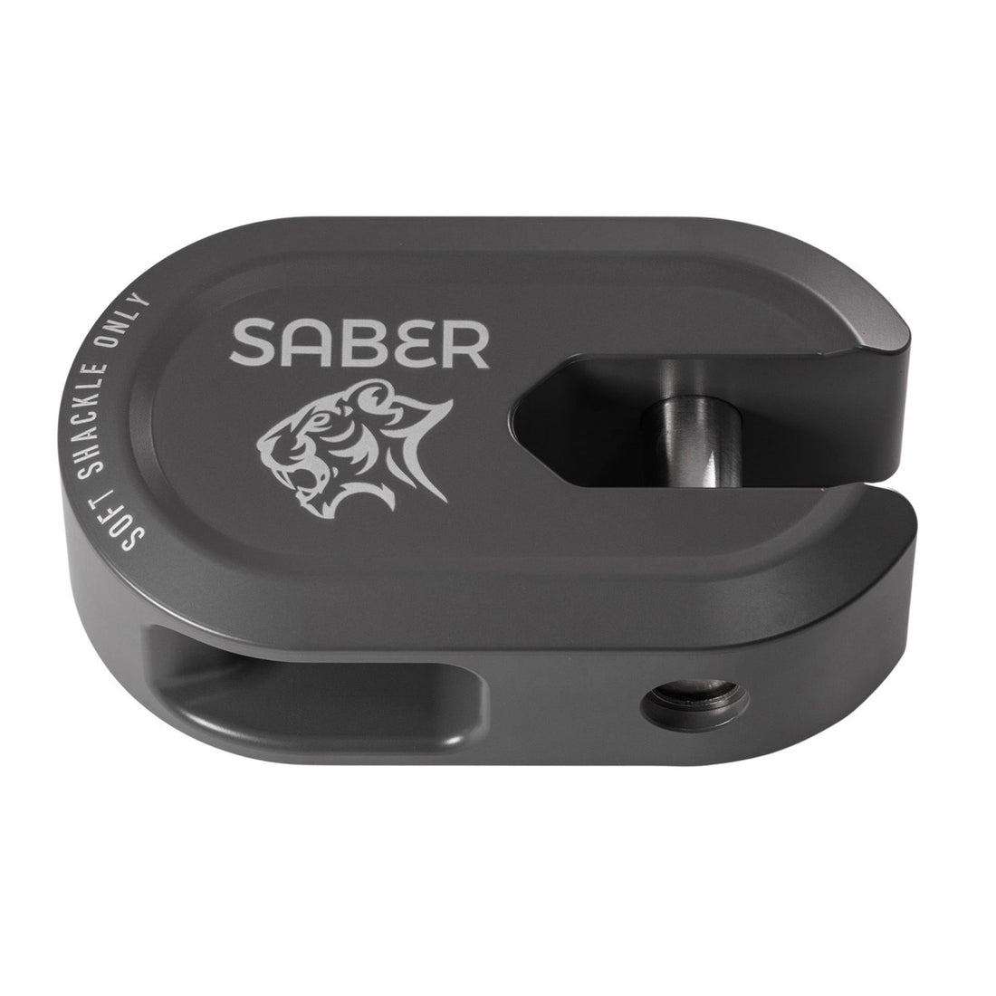 Saber 7075 Alloy Winch Shackle Short - Cerakote Grey - SBR-AWSSCG