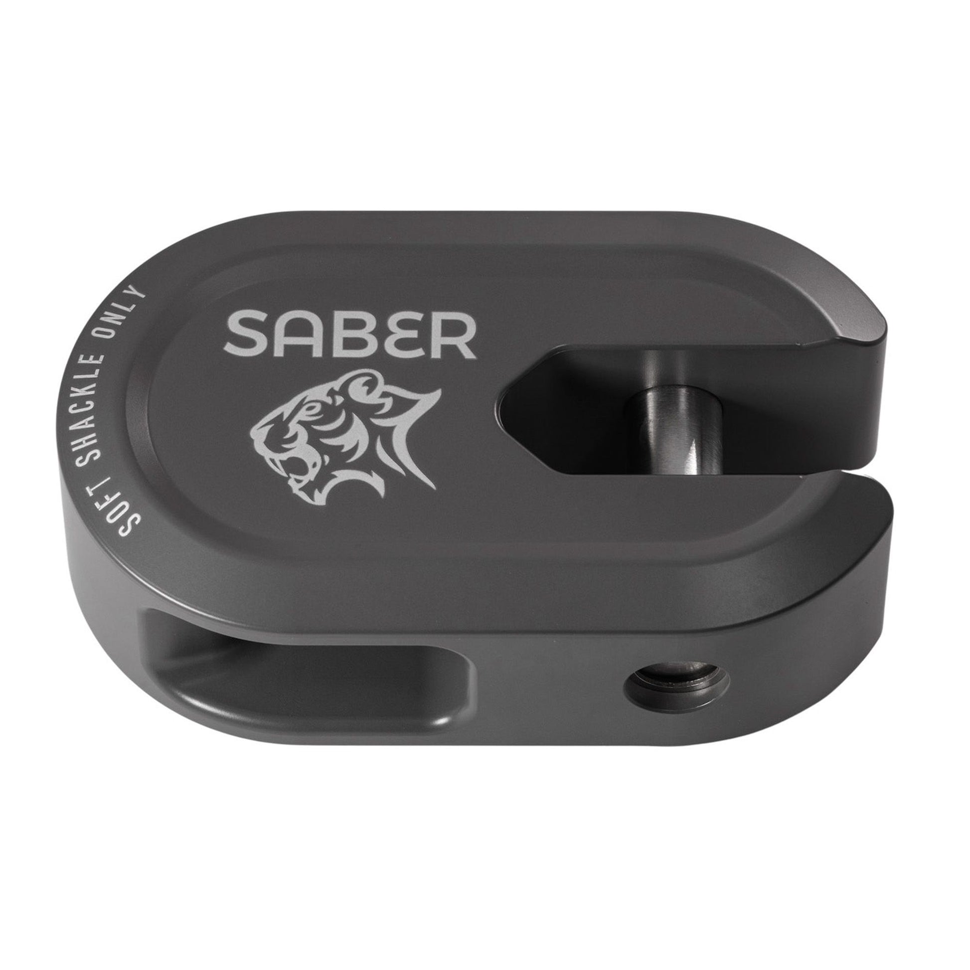 Saber 7075 Alloy Winch Shackle Short - Cerakote Grey - SBR-AWSSCG