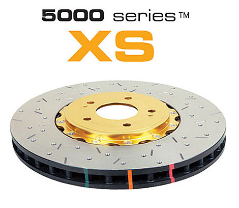 5000 series - Crossed Drilled & Slotted 2-Piece Gold Hat - DBA52654GLDXS