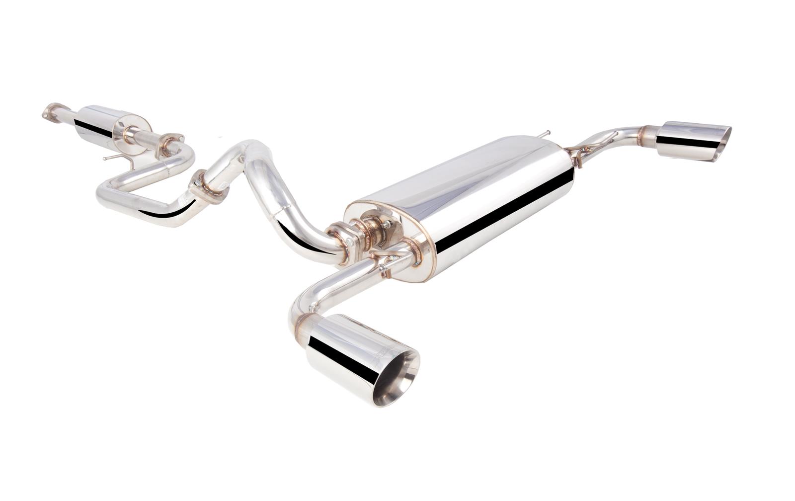 2.5" Cat-Back System with Varex Middle Muffler, 304 Stainless Steel - ES-MZ3-25VMK-CBS
